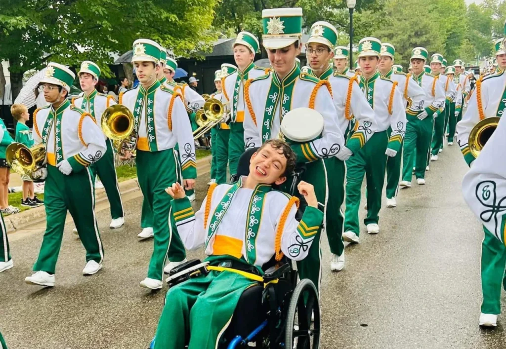 Picture of Oskar in the marching band